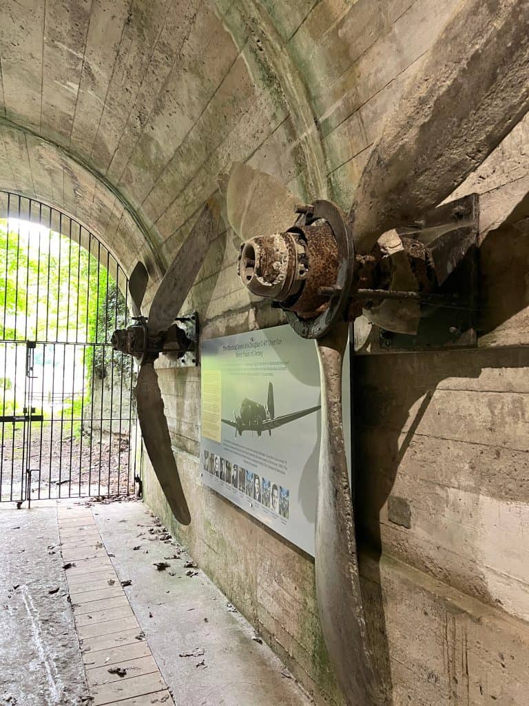 Sustainable jersey: Airplane propellers at Jersey war Museum