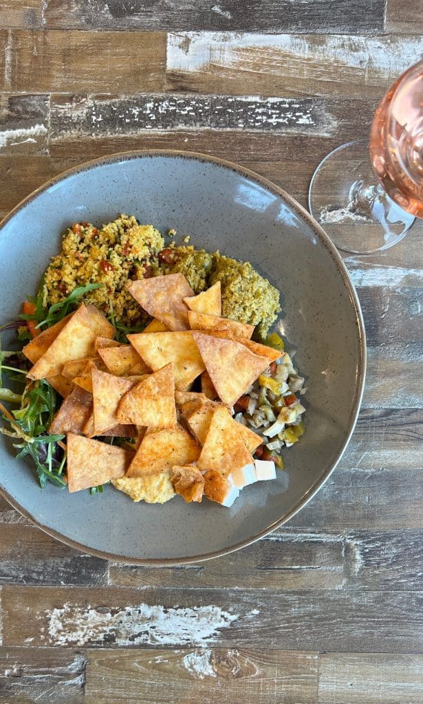 Vegan platter at La Mare Wine Estate