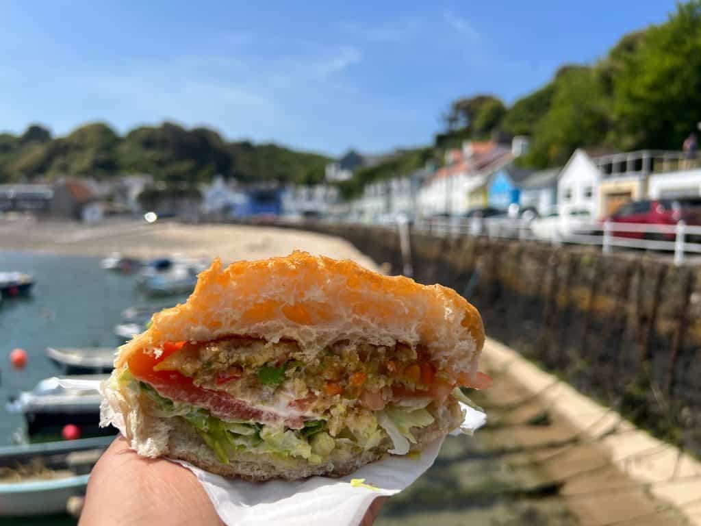 Vegetarian-Friendly Food in Jersey: Vegetarian burger at The Hungry Man