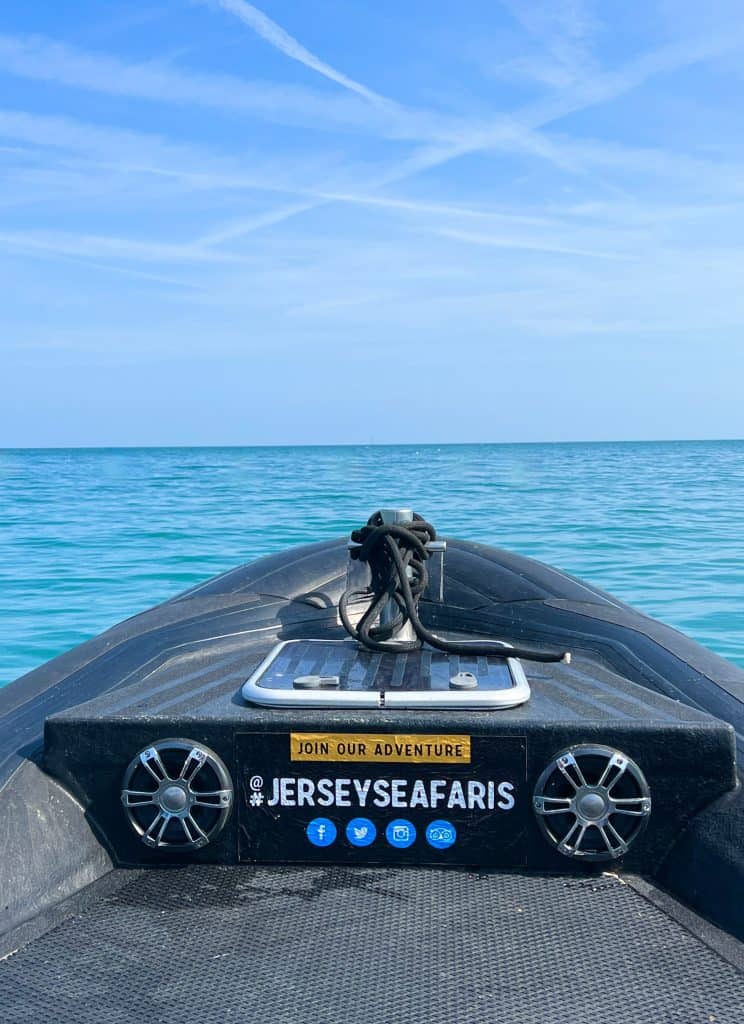 Front of Rib boat on Ecrehous tour