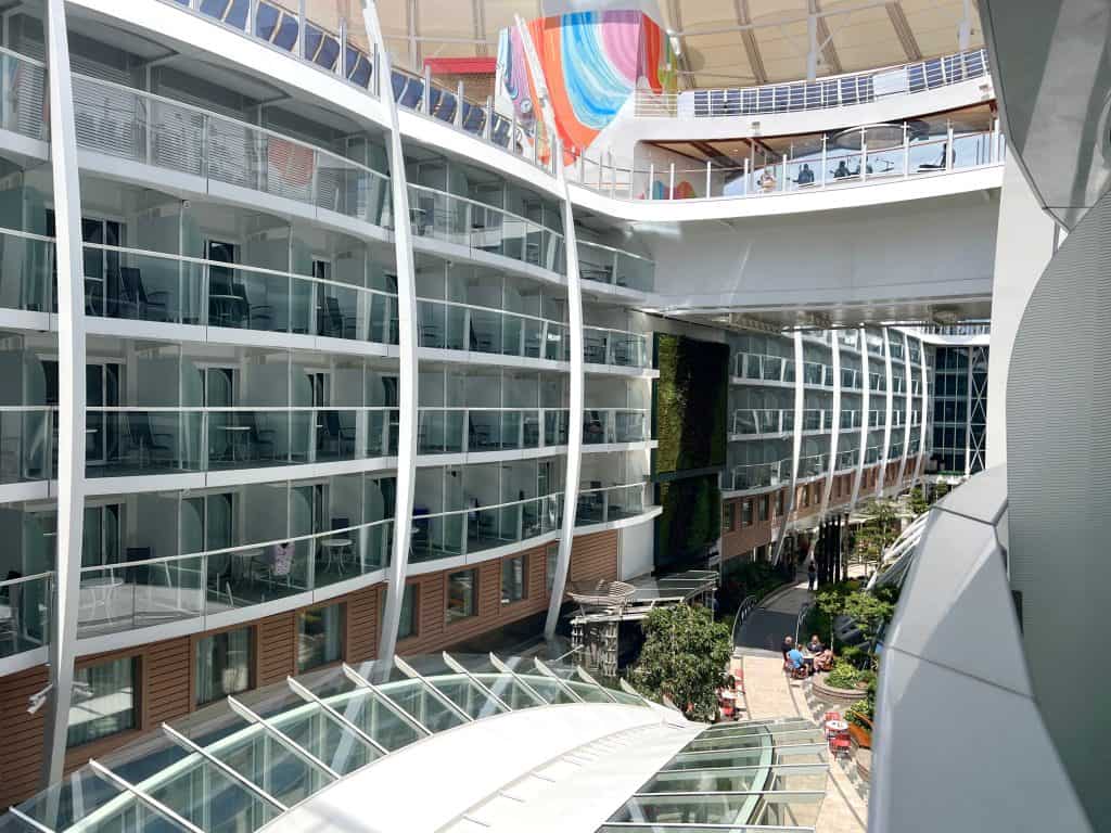 Neighbourhood view from stateroom balcony balcony