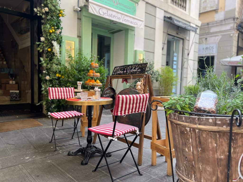 Cafe chairs in La Spezia