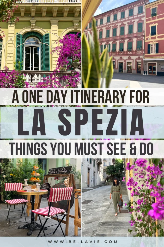 La Spezia pinterest pin with 4 images overlaid with text