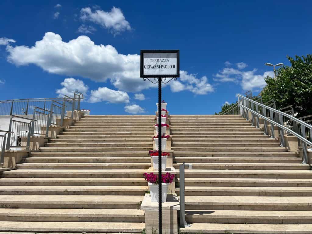 One day in Civitavecchia: Stairs of the Terrazza Giovanni Paola II