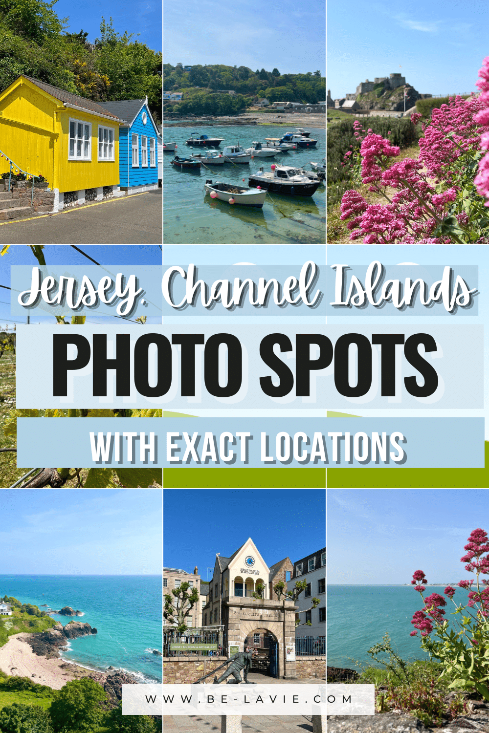 Photo spots in Jersey, Channel Islands Pinterest Pin