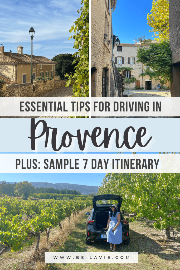 Driving itinerary through Provence Pinterest Pin