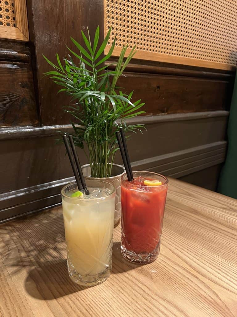 Brunch at The Forge Inn: Tomato Juice and apple juice
