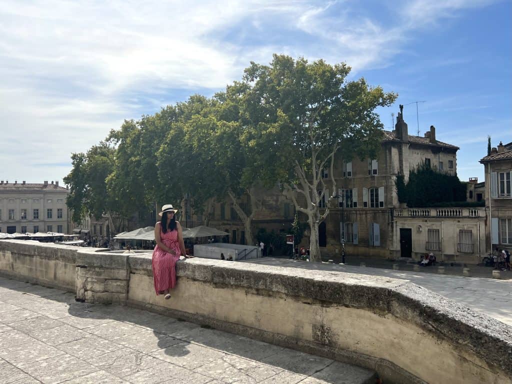 Photo locations in Avignon Bejal sitting on Wall infront of Palais des Papes square