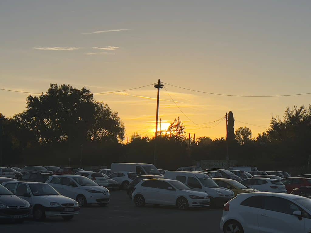 Des Italiens Parking sign Des Italiens Car park