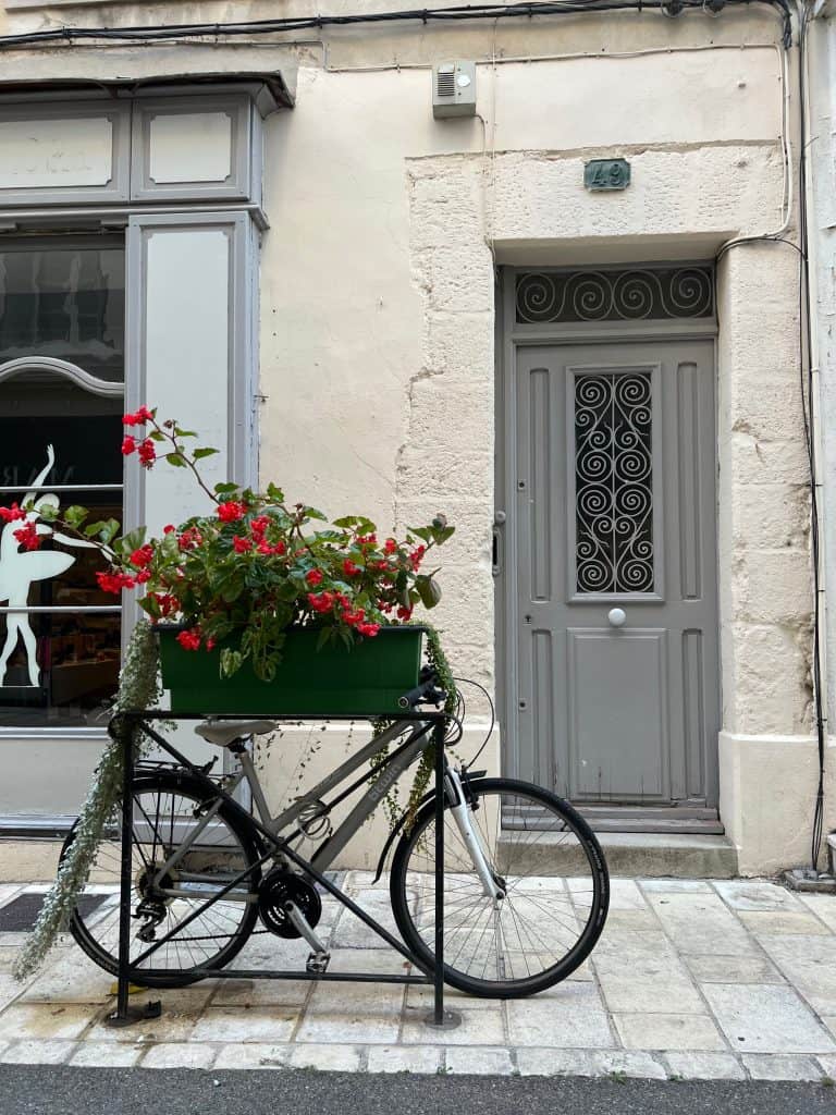Cycle next to front door