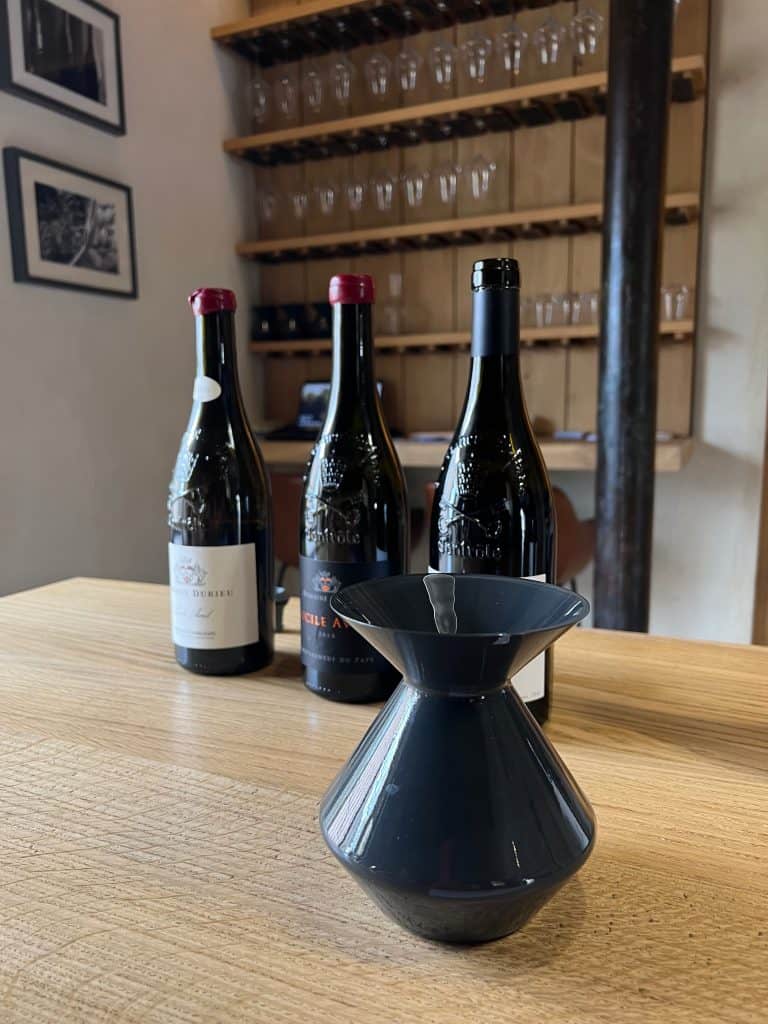 Wineries in Châteauneuf-du-Pape:Domaine de Durieu wine bottles