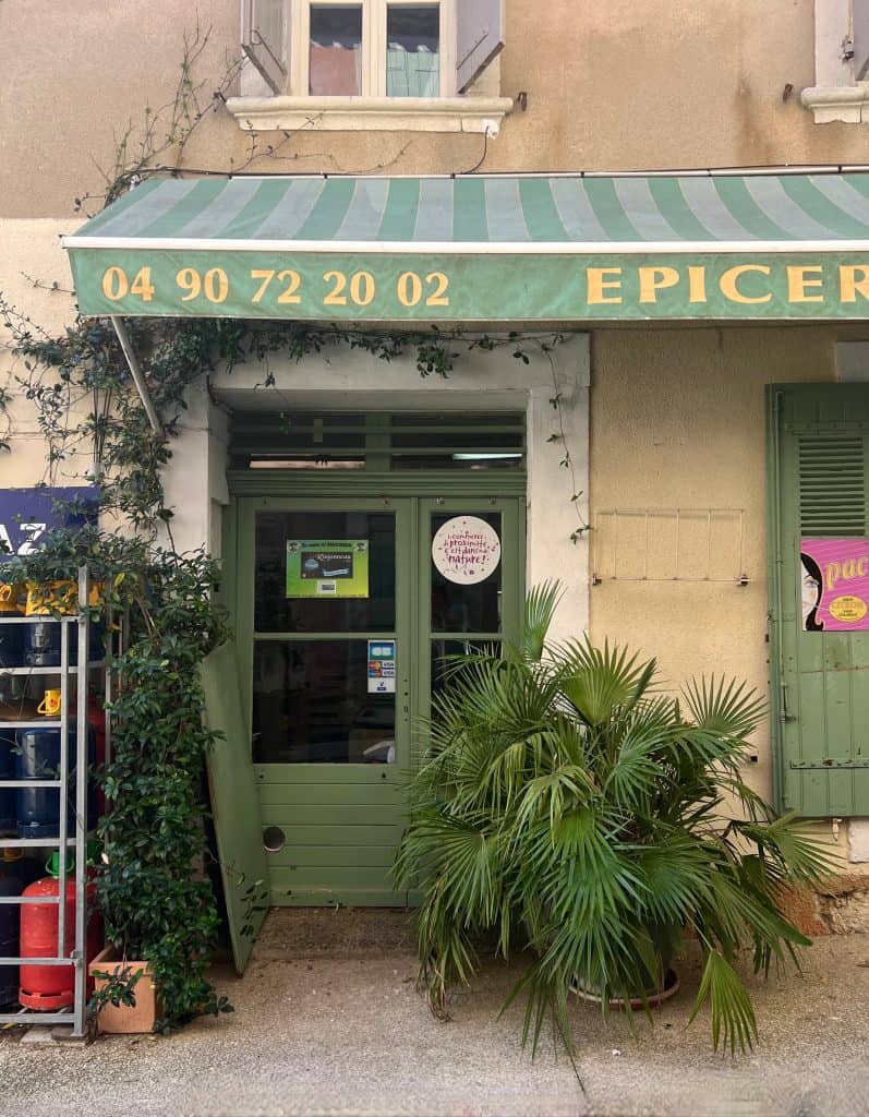 Beautiful villages to visit in Provence: Epicerie shop front in Goult