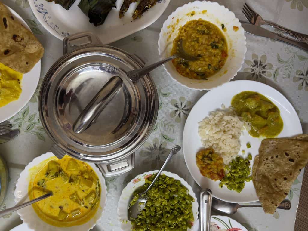 Lunch at Sheeba's homestay