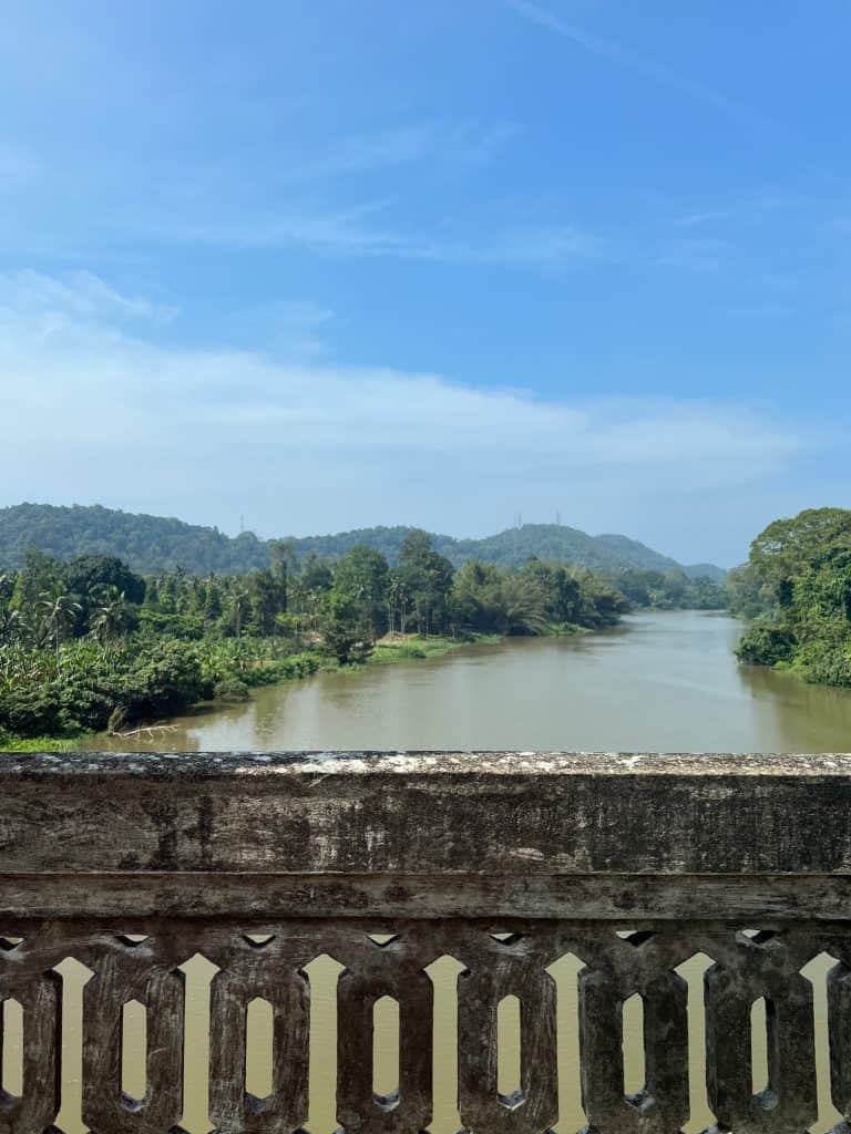 Driving along Neriamangalam bridge with Periyar River below