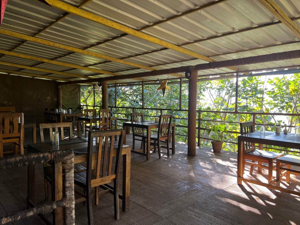 Eco-friendly hotels in Kerala: Nature Zone Jungle Resort dining room and restaurant