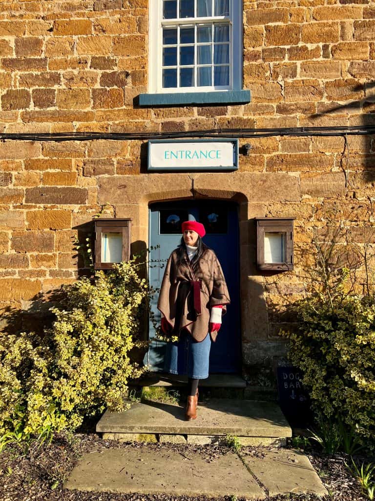 Beautiful Indian Food: The Marquess of Exeter: Bejal standing infront of pub front door