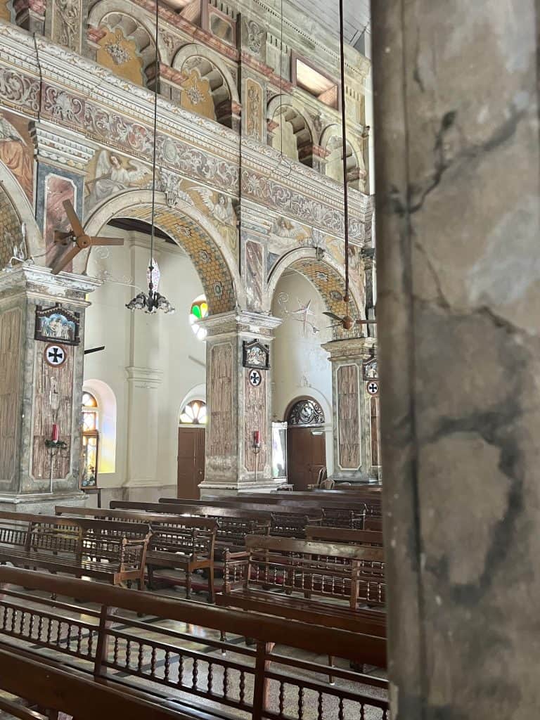 48 hours in Fort Kochin. The white internal archways in Santa Cruz Basilica, Fork Kochin