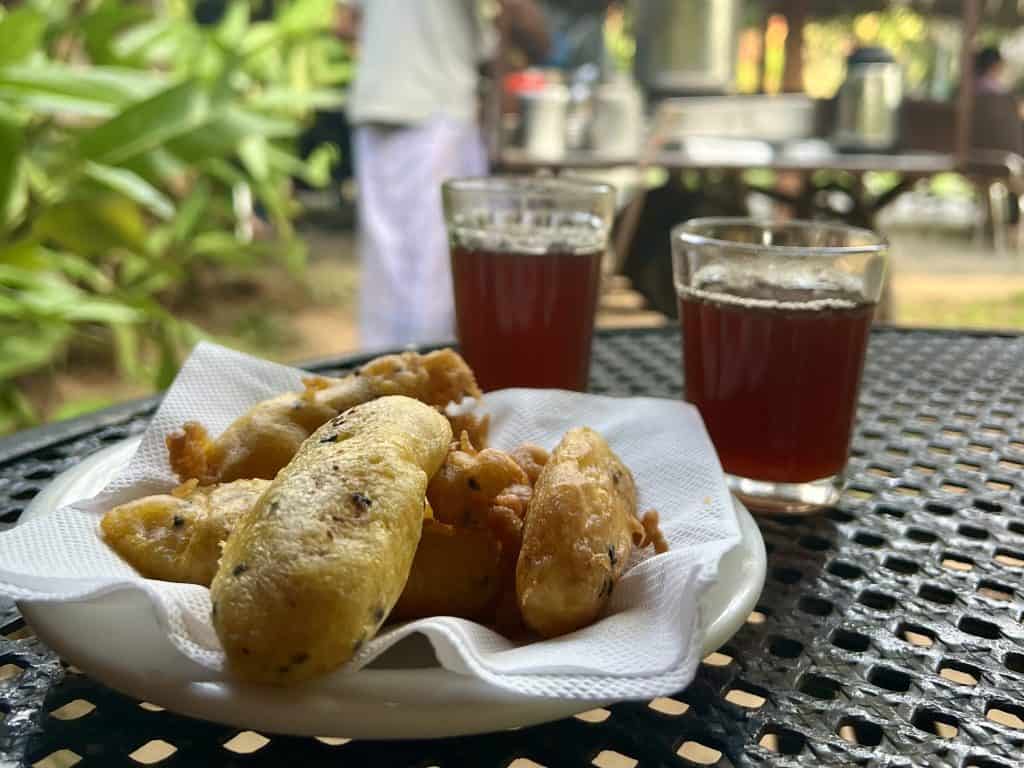 Things to do in Munnar: Banana Fry - deep fried bananas in batter accompanied by black tea