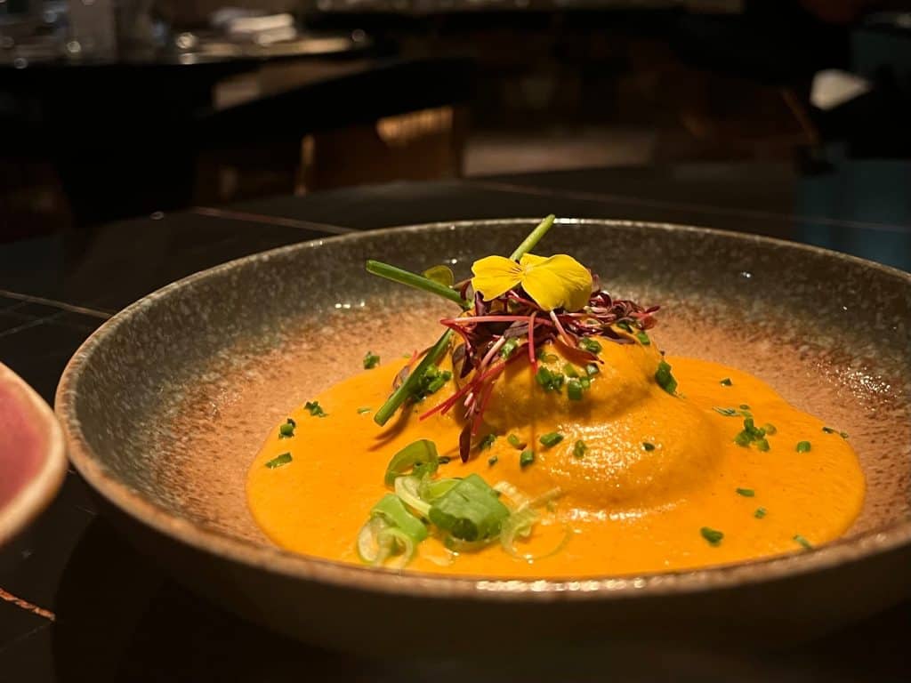 Close-up of the Nizami vegetable kofta curry at Varansi, Leicester