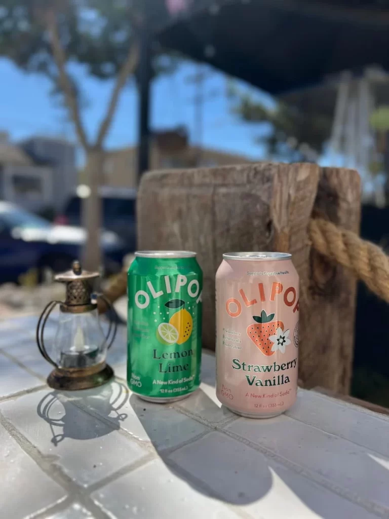 Canned drinks at Blue Whale in La Jolla