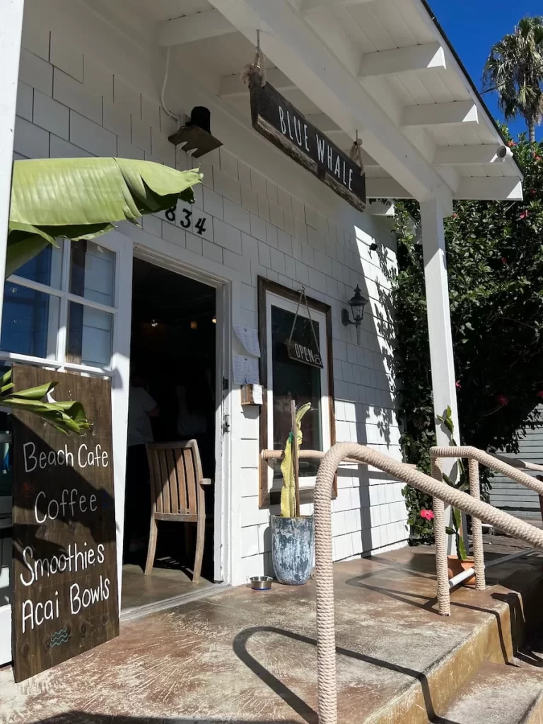 Exterior beach house style of Blue Whale in la Jolla