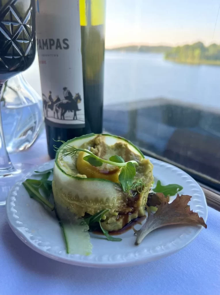 Crab and avocado duet aboard the Charnwood Forester