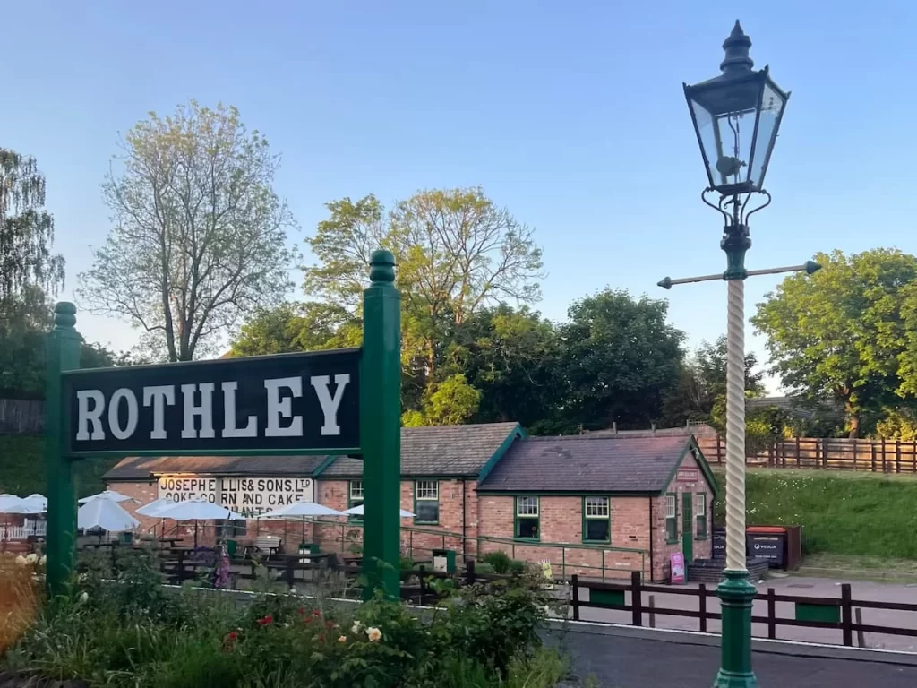Rothley Station, Leicestershire with the 1912 gas lamps.