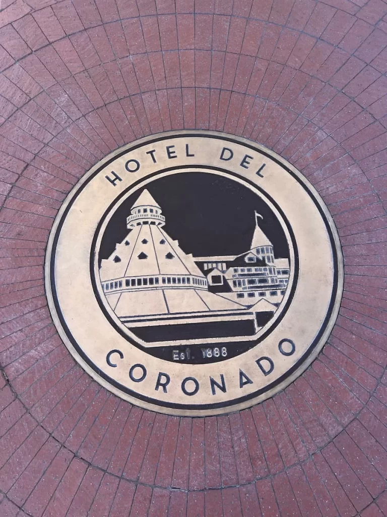 Hotel del Coronado drain cover in the grounds of the hotel