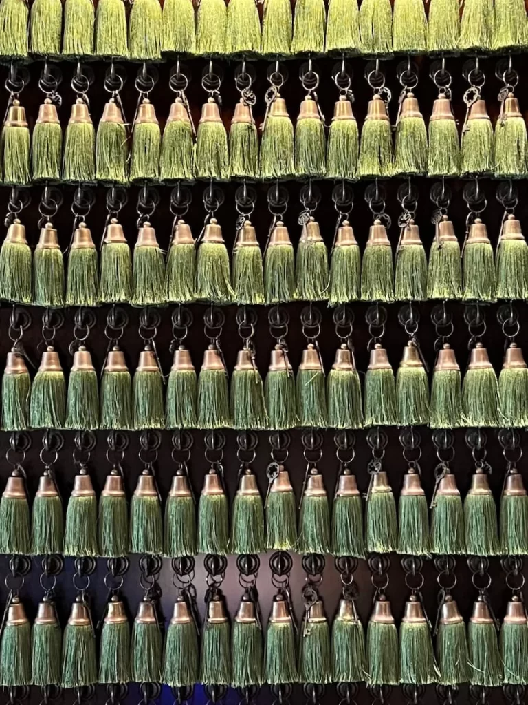 room keys lined up in Hotel del Coronado reception