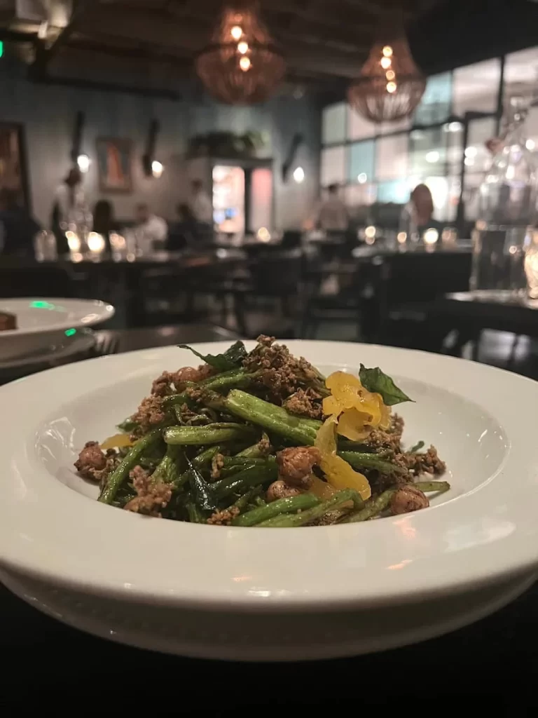 seven spice caulilini at Herb & Wood, San Diego