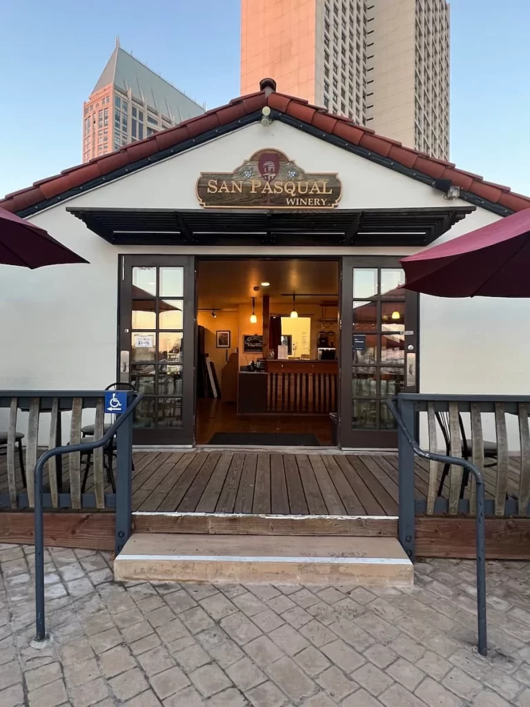 Exterior of the San Pasqual Winery, in Seaport Village San Diego