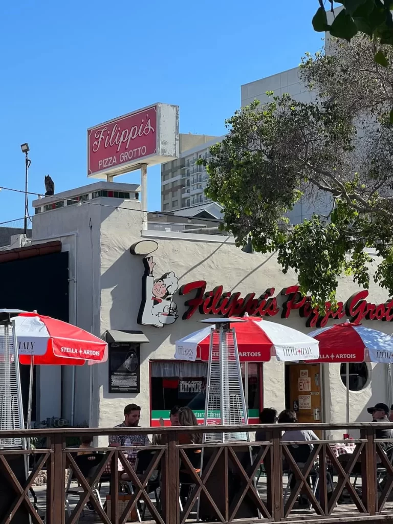 Filippi’s Pizza Grotto, San Diego external view in Little Italy