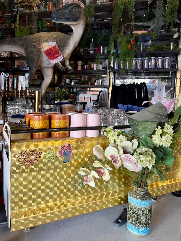 The interior counter decor of the The Invigatorium, San Diego