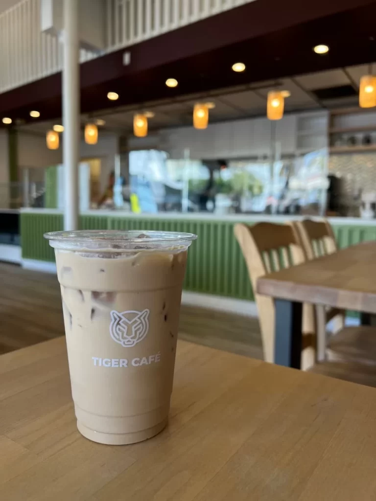 Coffee and Breakfast places in San Diego: The French Vanilla iced latte at Tiger Cafe, San Diego