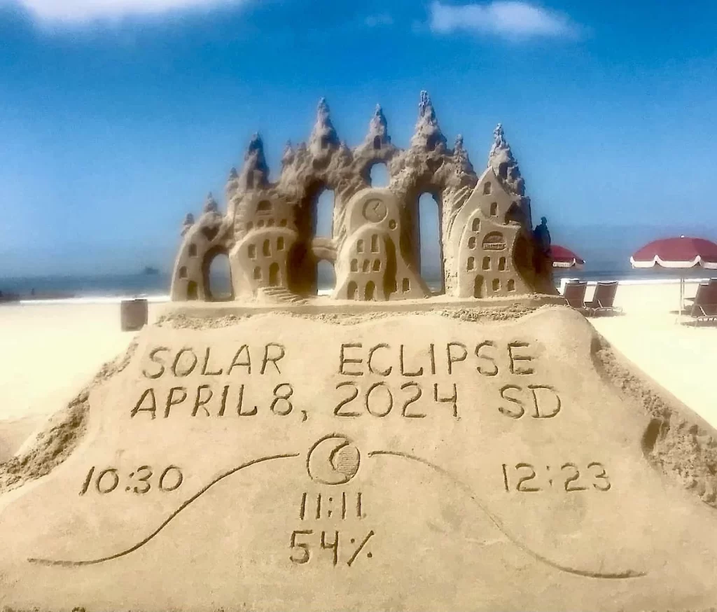 Sandcastle on Coronado beach by Sandcastle Man