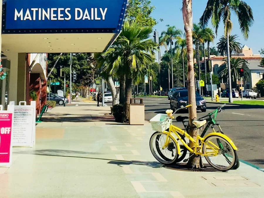 Bikes on Coronado Island near the theatre