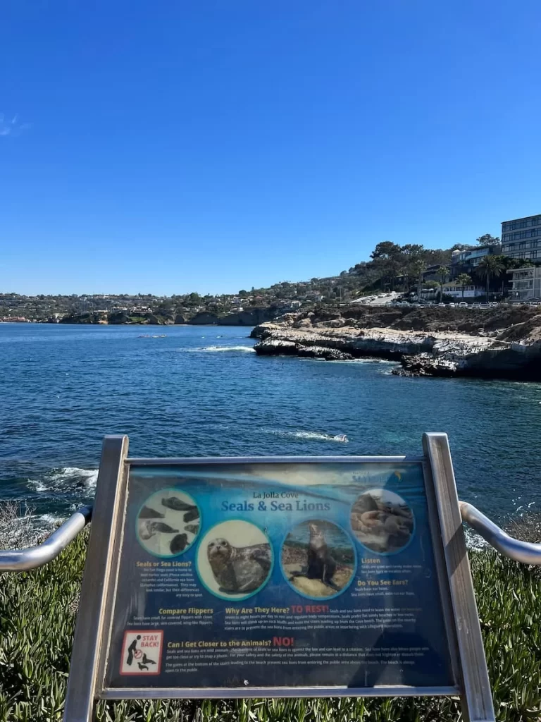 La Jolla Cove Seal and Sea Lion sign