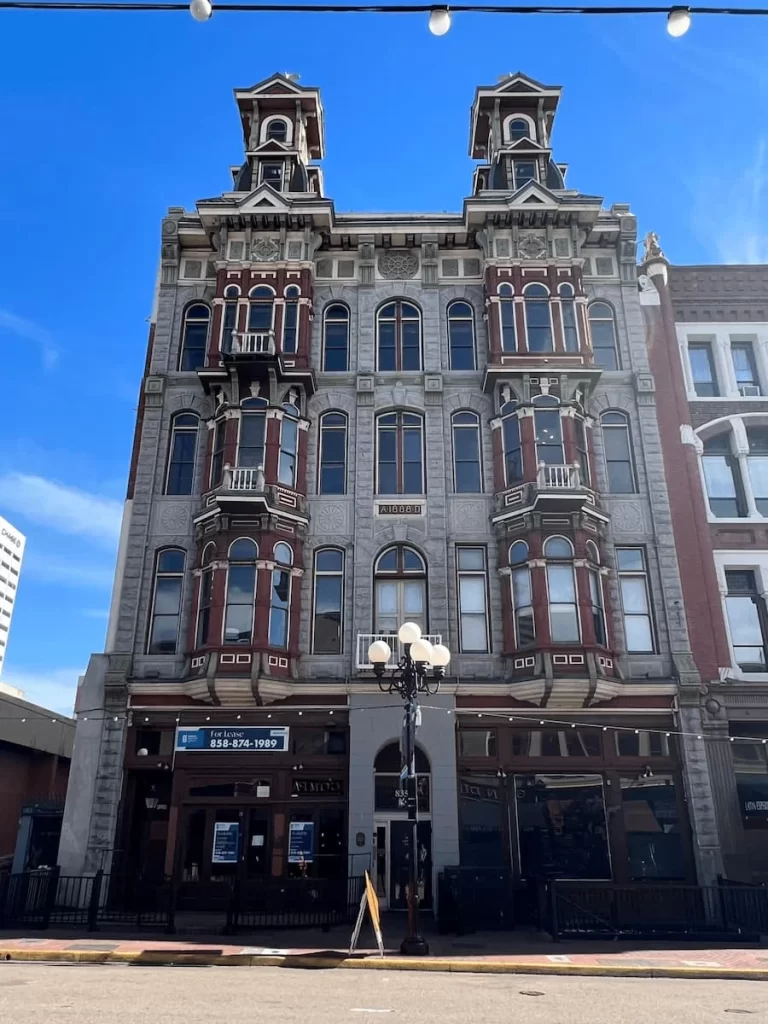 The Louis Bank Of Commerce exterior in Gaslamp Quarter, San Diego