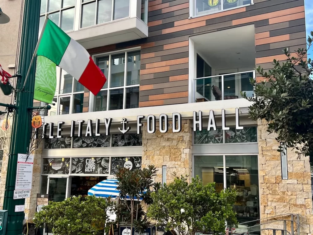 Little Italy Food Hall exterior in Little Italy San Diego