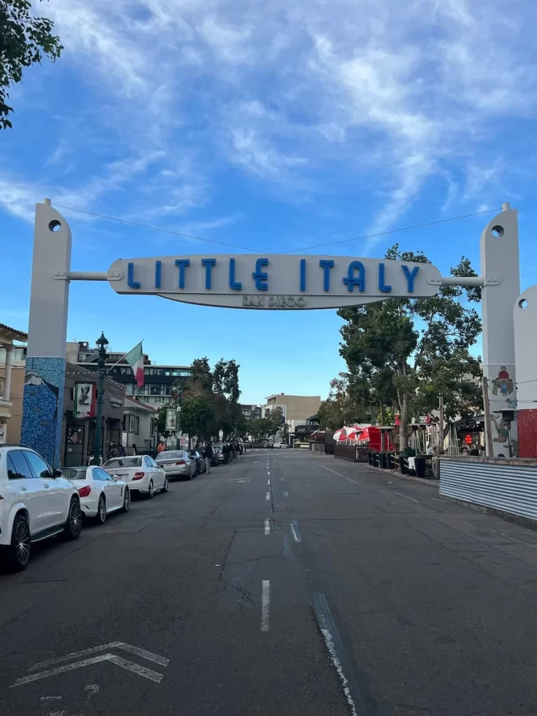 Little Italy landmark Sign on Indian Street