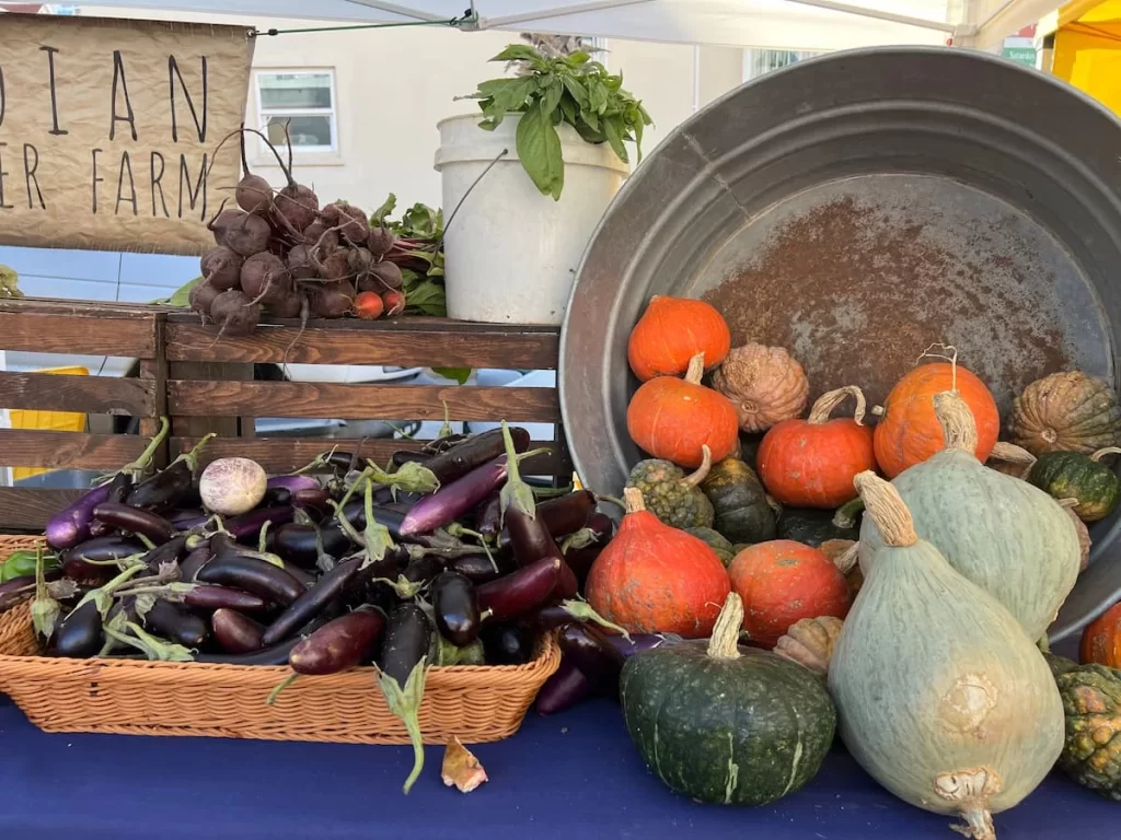 Fruit and veg stall at Little Italy Mercato San Diego