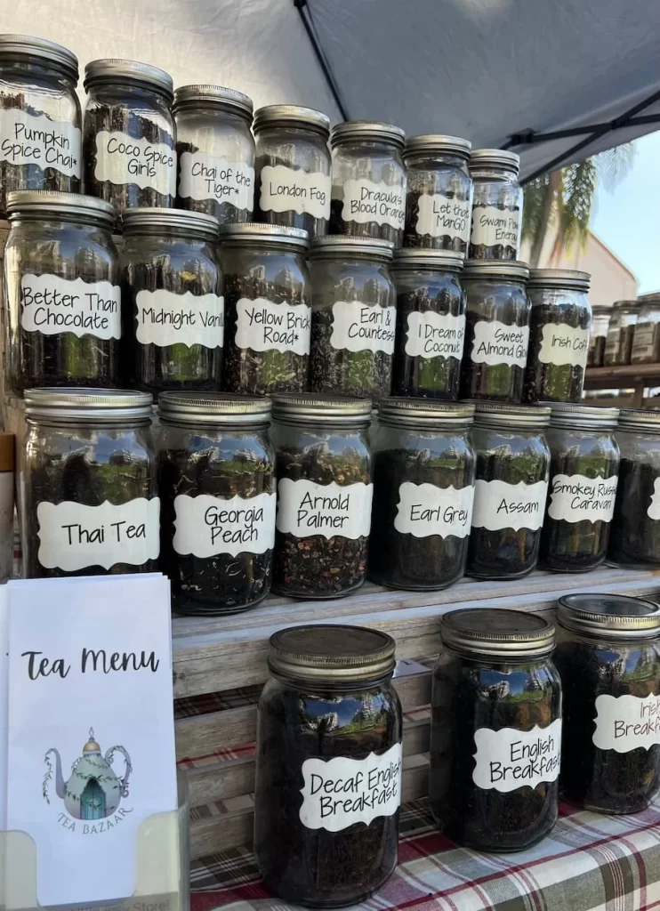 Artisan tea stall at Little Italy Mercato San Diego