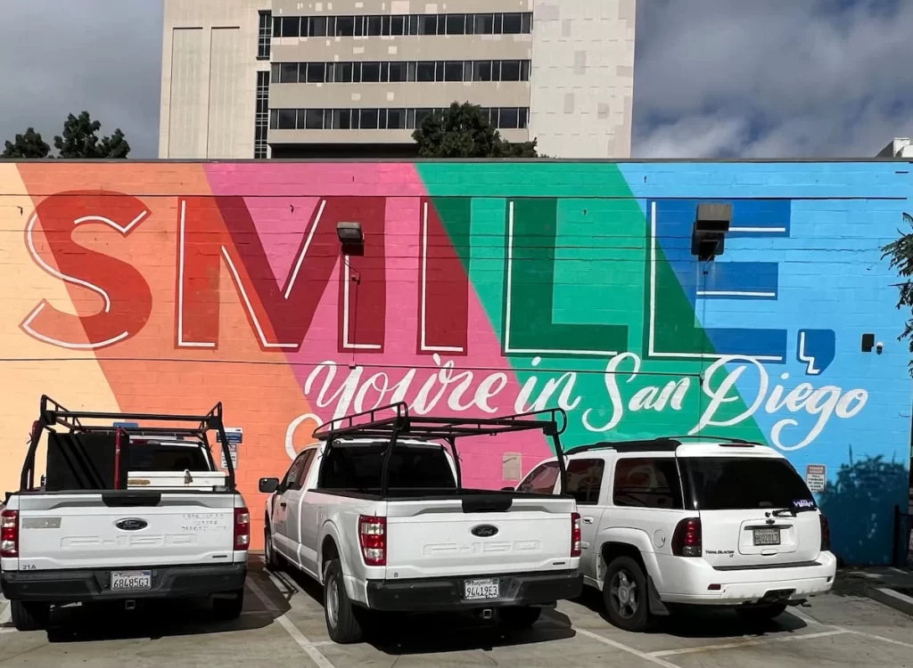 Guide to the Gaslamp Quarter, San Diego - 'Smile, You're in San Diego' mural
