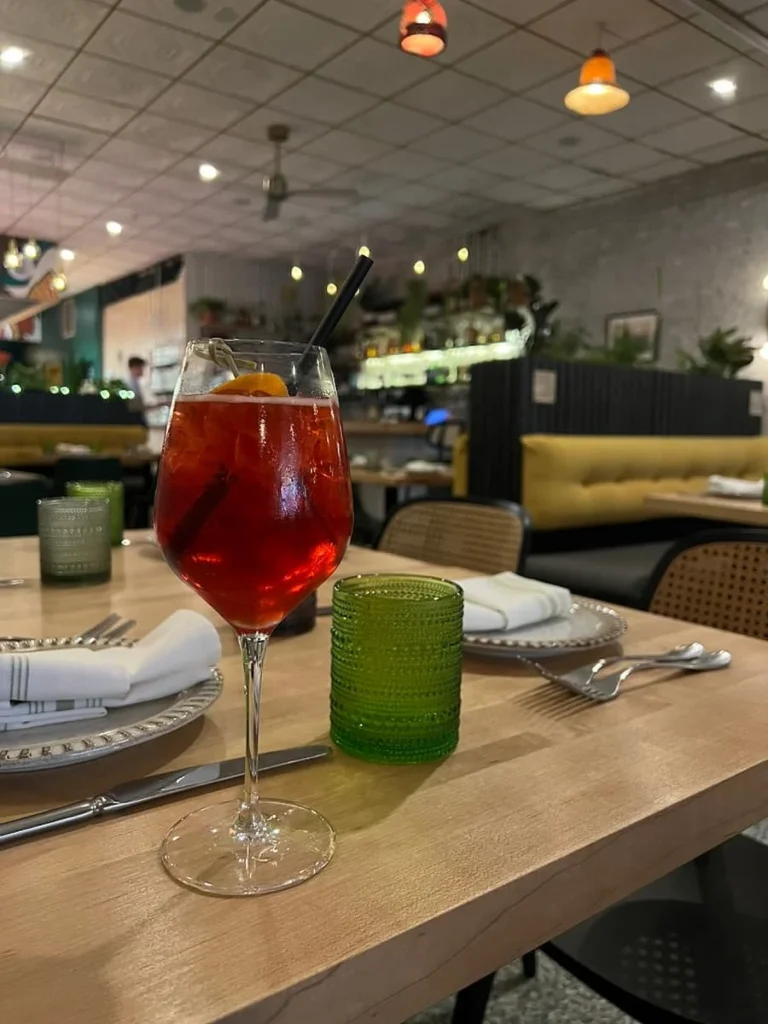 hibiscus and ginger Kombucha at Bloom plant-based Kitchen, Chicago