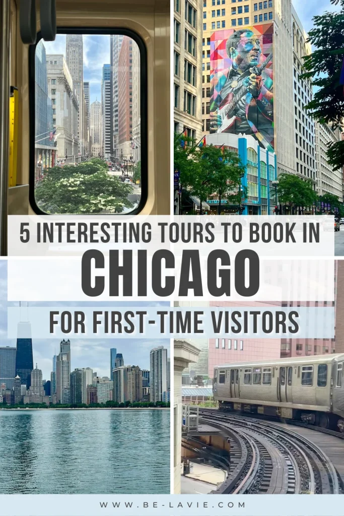 Chicago Tours Pinterest Pin with 4 images overlayed with text