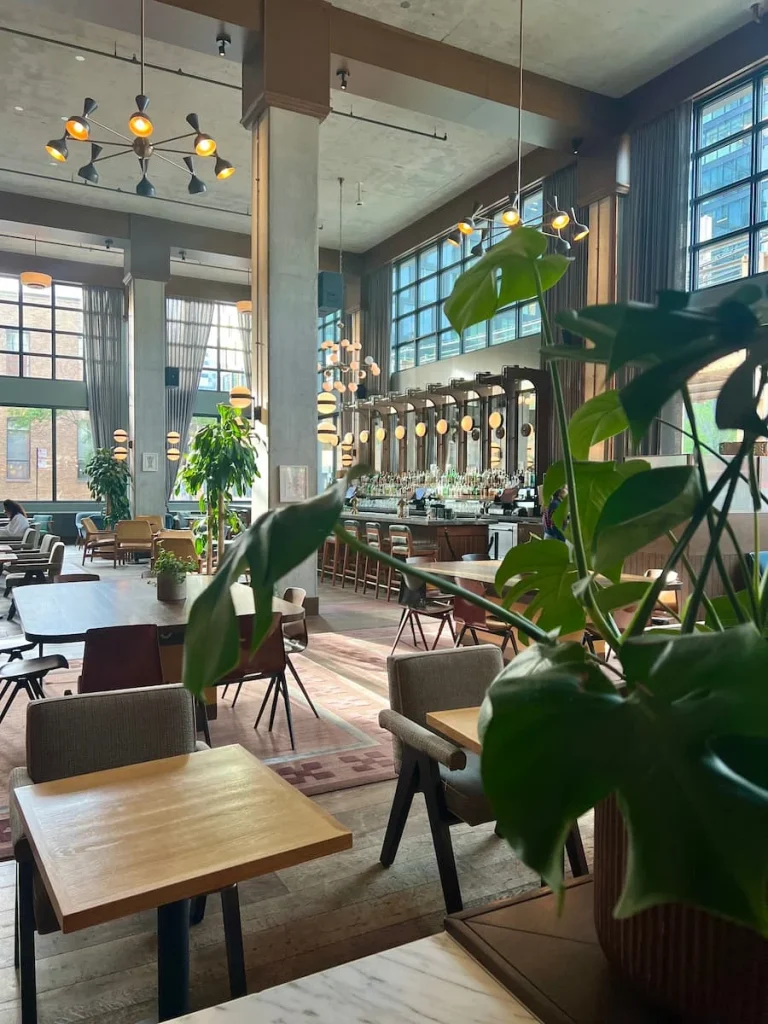 The interiors at Cira Restaurant at The Hoxton, Chicago