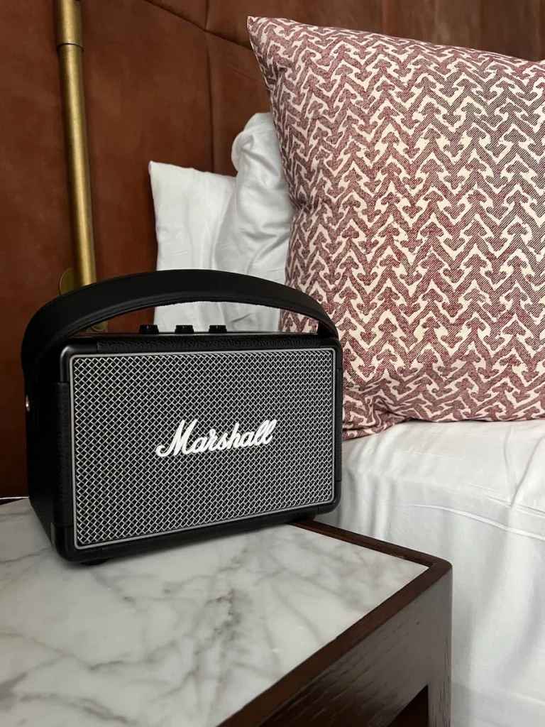 Cool and Unique hotels in Chicago, Marshall radio in guest room at The Hoxton