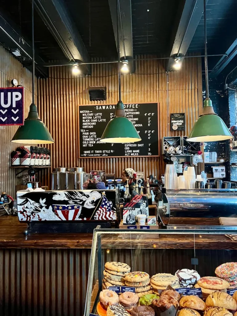 The coffee counter area at Sawada Coffee, Chicago
