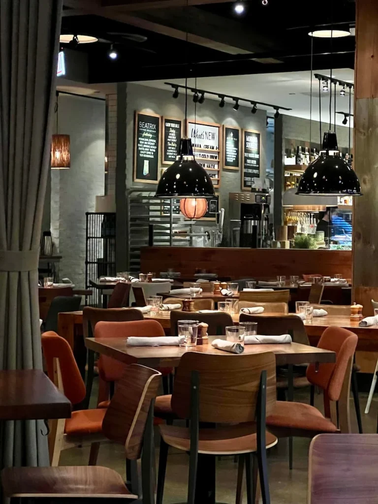 Interiors at Beatrix restaurant, Fulton Market, Chicago