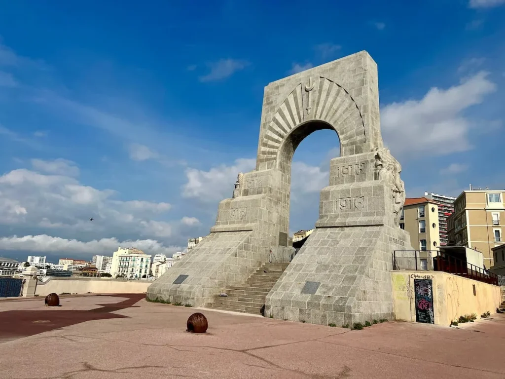 Heroes of the Army of Orient monument, back view, Marseill 